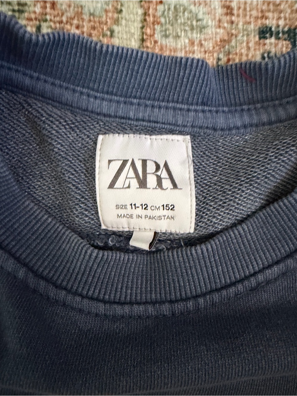 Zara Navy Sweatshirt with Orange 'LOVE Ready for Paris' Graphic - Picture 2 of 4